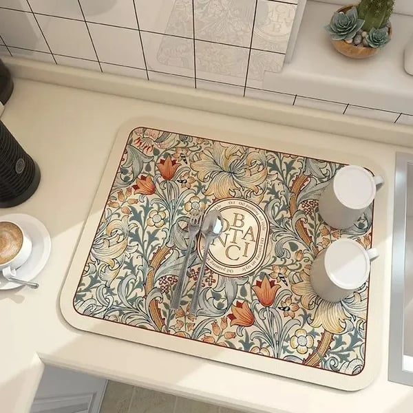 Absorberende kjøkkenmatte
