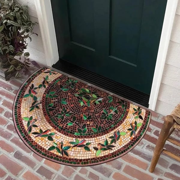 Boho Stil Halvmåne Dørmatte – Sklisikker & Myk