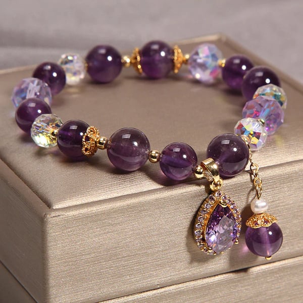 Ametyst Vanndråpe Armbånd