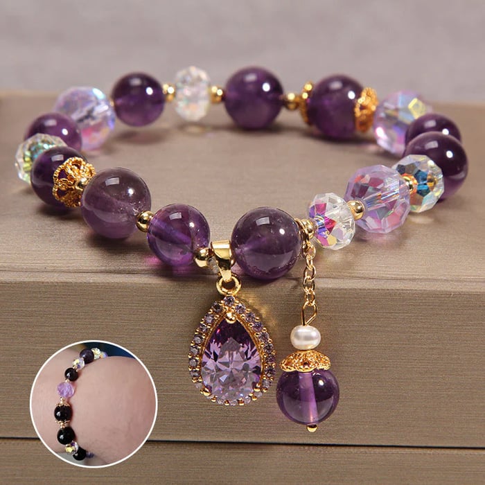 Ametyst Vanndråpe Armbånd