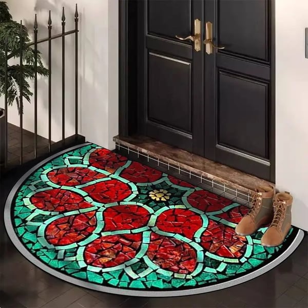 Boho Stil Halvmåne Dørmatte – Sklisikker & Myk