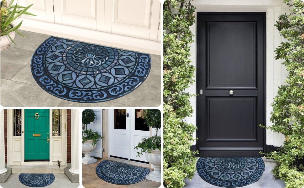 Boho Stil Halvmåne Dørmatte – Sklisikker & Myk