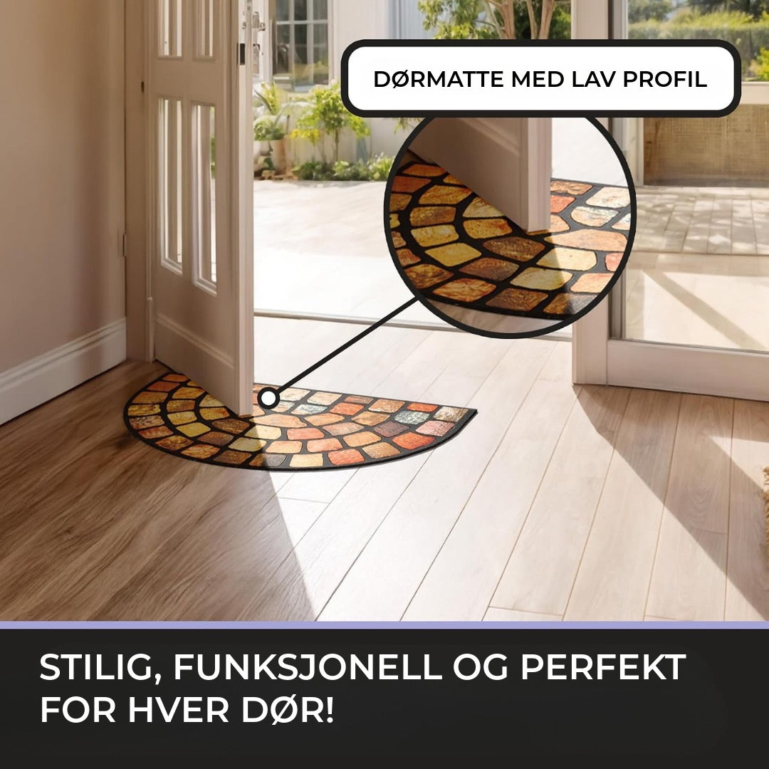 Boho Stil Halvmåne Dørmatte – Sklisikker & Myk
