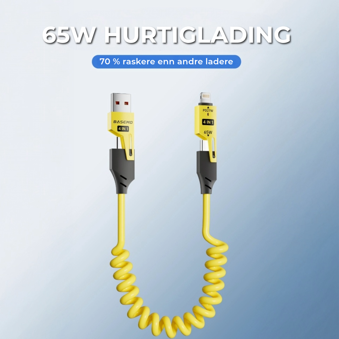 4-i-1 Uttrekkbar Lader | 150 cm
