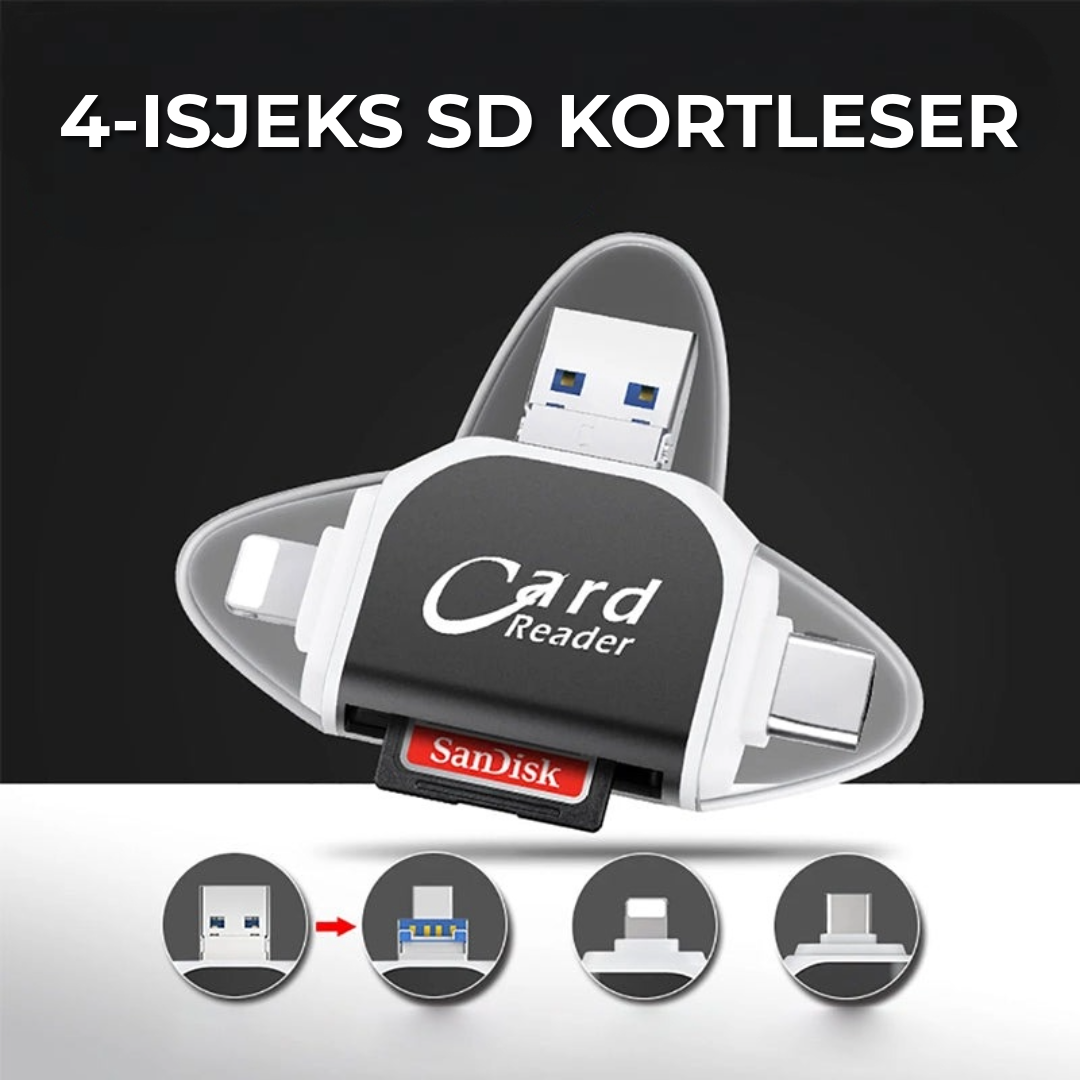 4-i-1 SD Kortleser