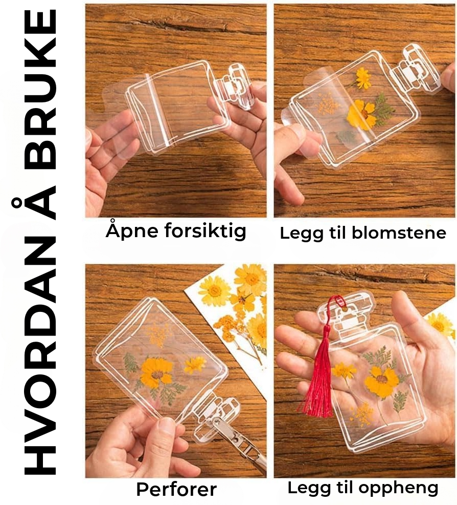 Blomster Bokmerke | 40 Stykker