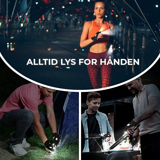 LED-lommelykt hansker