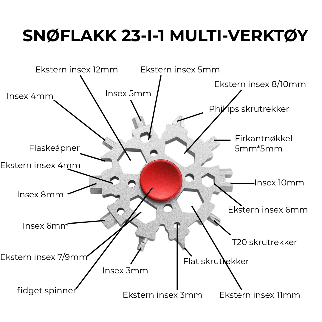 Snowflake™ 23-i-1 Multi-verktøy