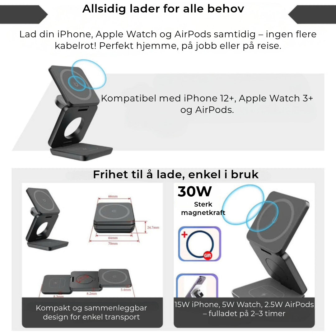 MagSafe 3-i-1-lader