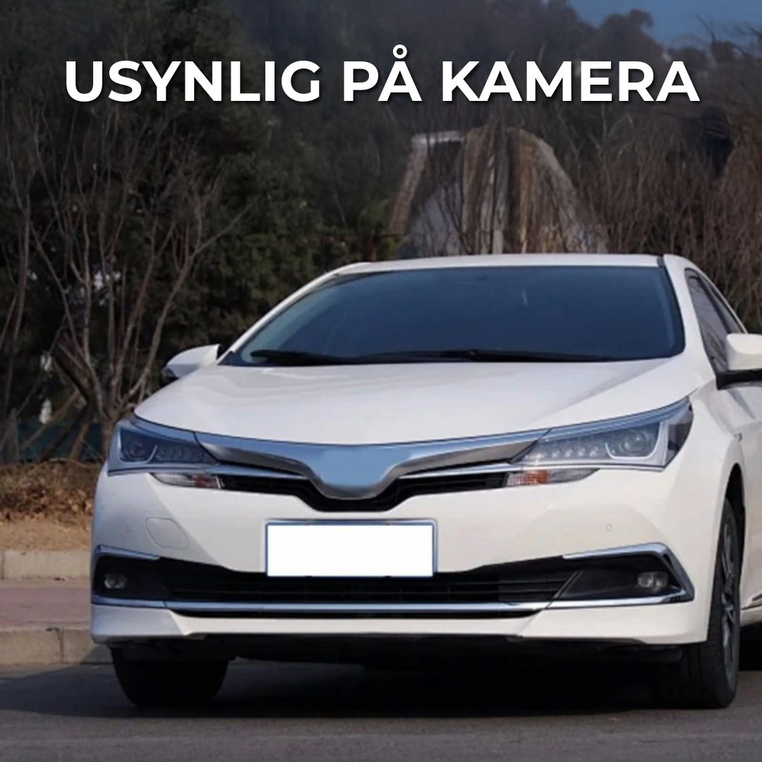 Usynlig nummerskilt spray
