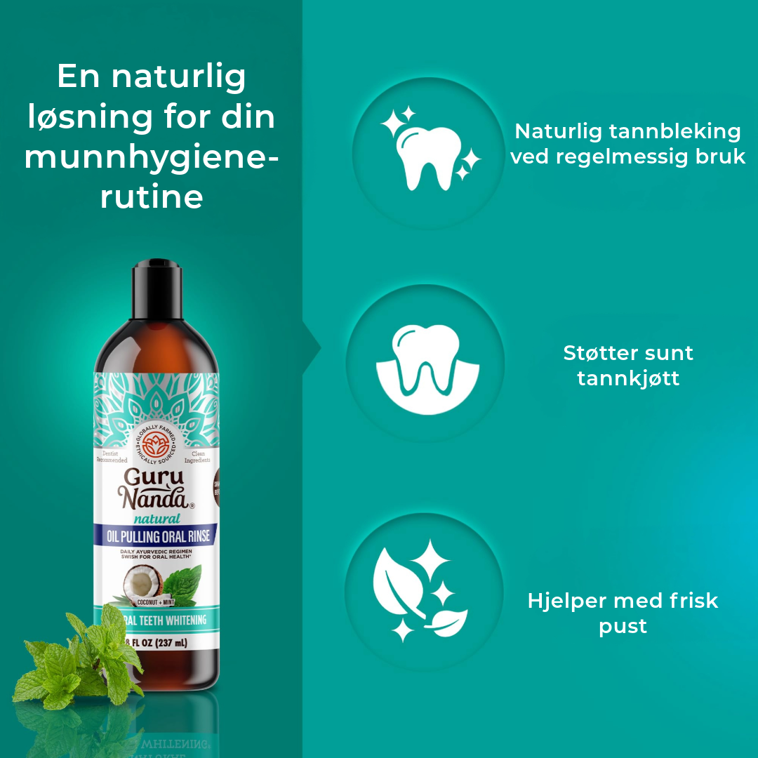 Naturlig Hvitende Munnskyll + Tunge-skraper