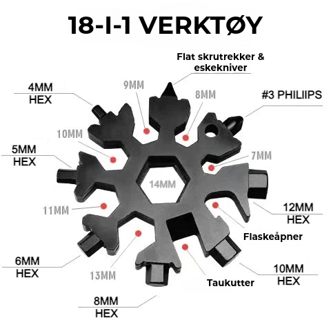 Snøfnugg™ 18-i-1 Multiverktøy