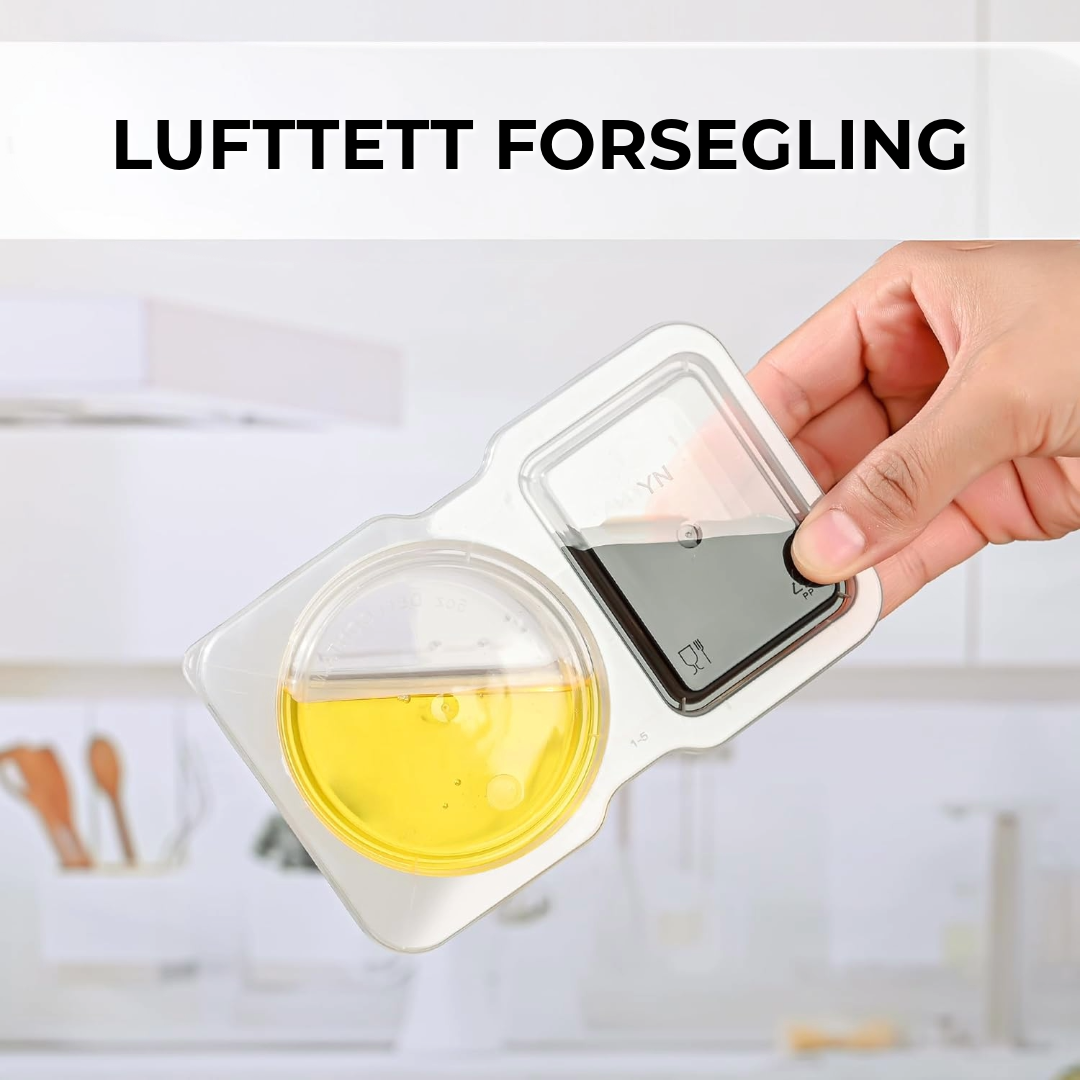 Beholder med dobbelt rom for ferskvarer