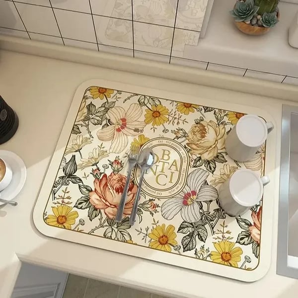 Absorberende kjøkkenmatte