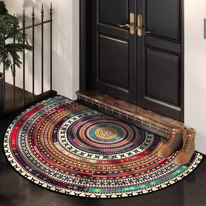 Boho Stil Halvmåne Dørmatte – Sklisikker & Myk