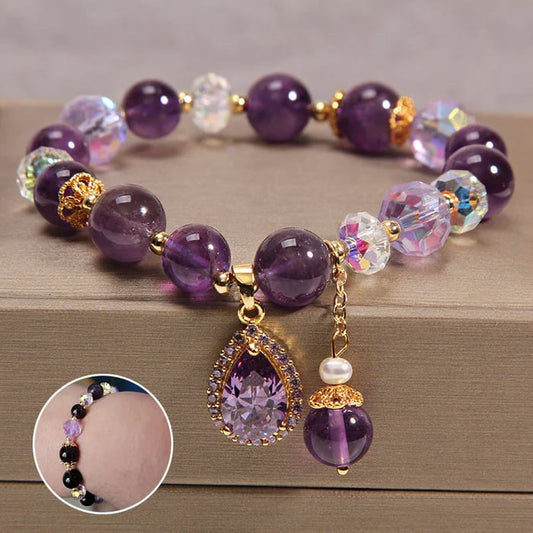 Ametyst Vanndråpe Armbånd