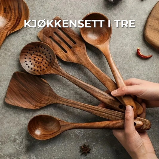 Kjøkkensett i tre | 5 deler