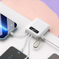 5000mAh Mini Power Bank med Innebygde Kabler | + Innebygd Lommelykt